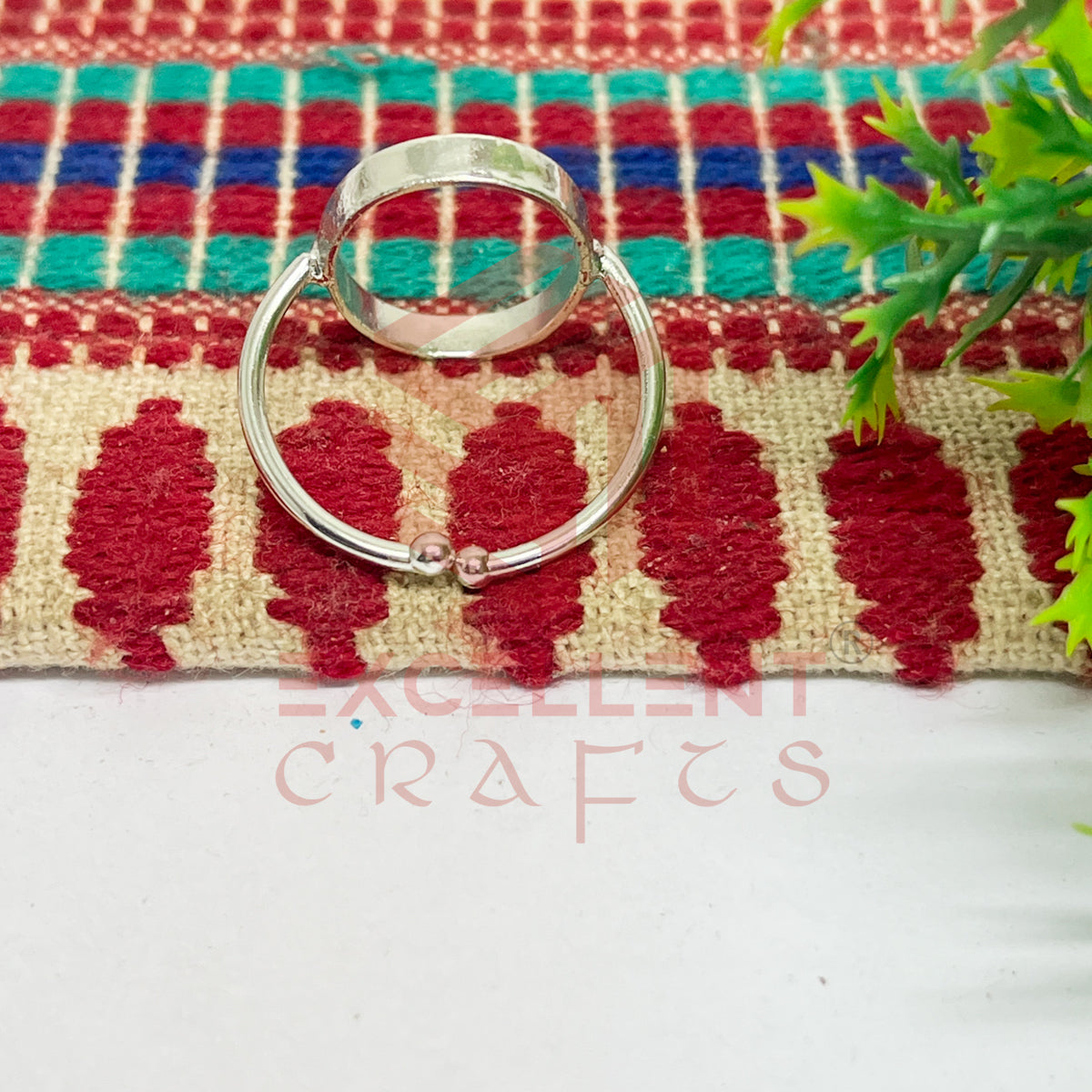 12x19mm Oval Brass Finger Ring