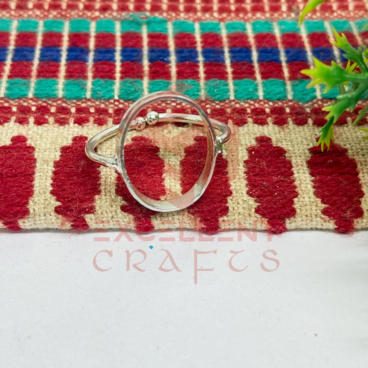 12x19mm Oval Brass Finger Ring