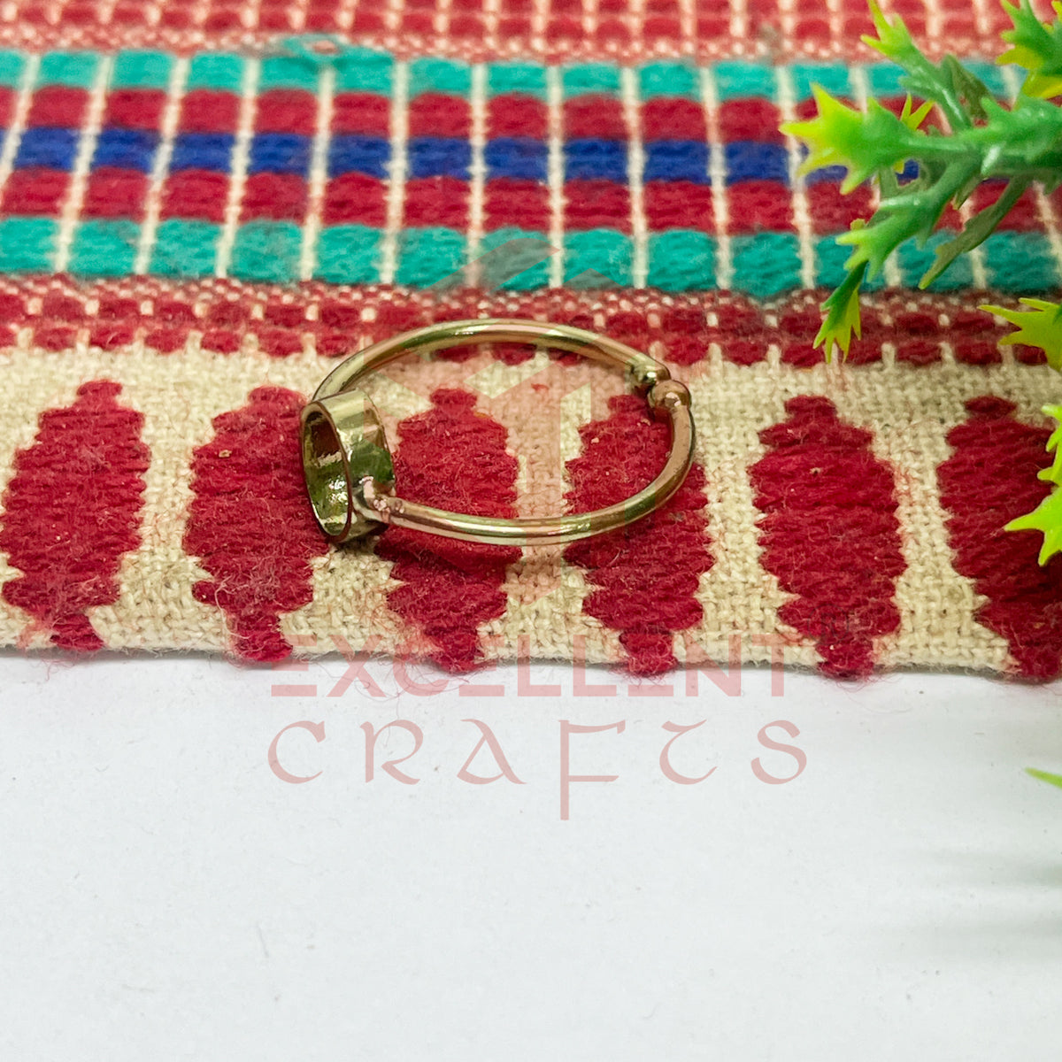 4x7mm Oval Brass Finger Ring