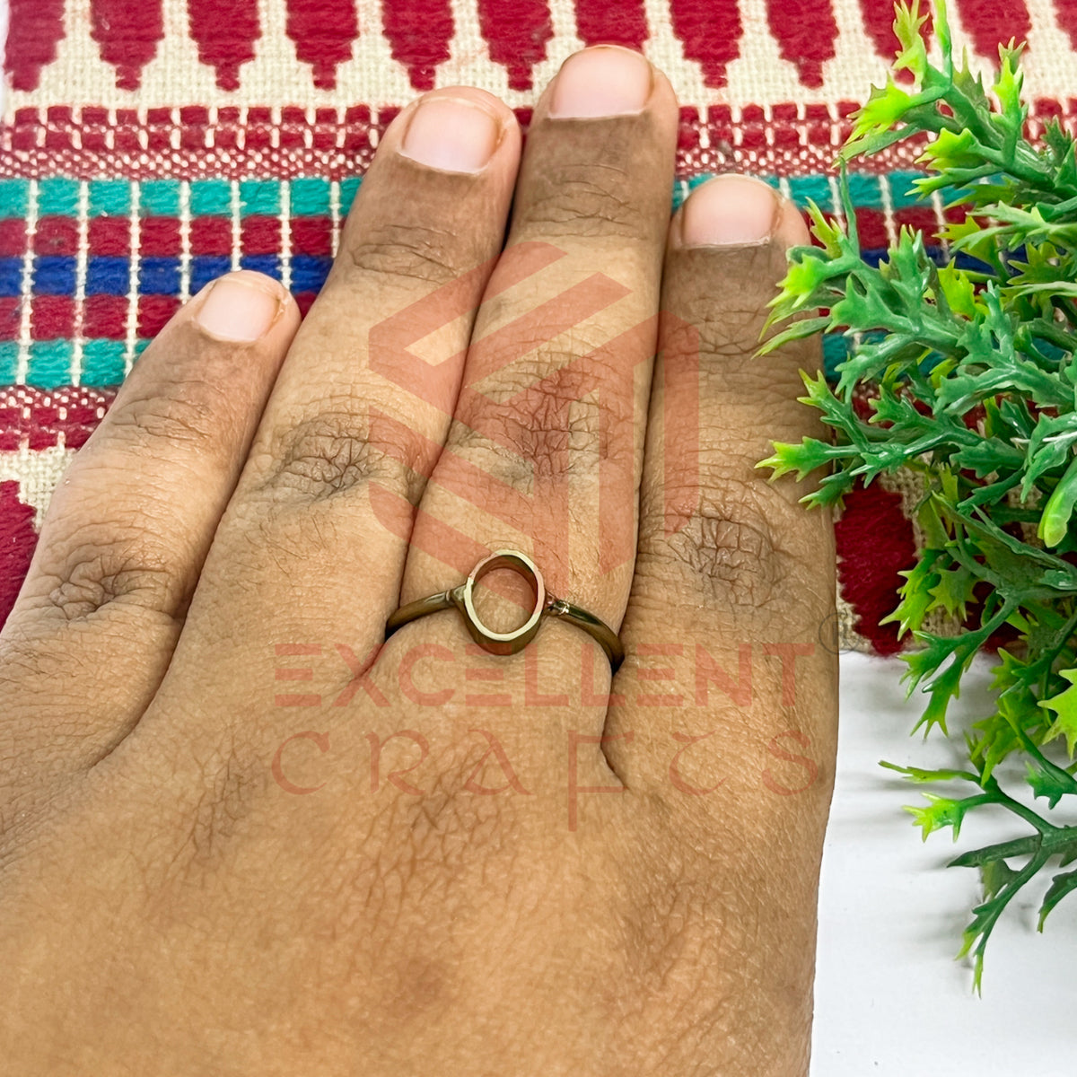 4x7mm Oval Brass Finger Ring