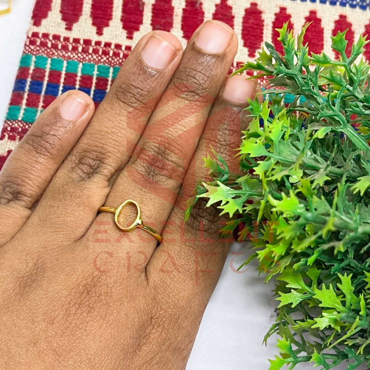 4x7mm Oval Brass Finger Ring
