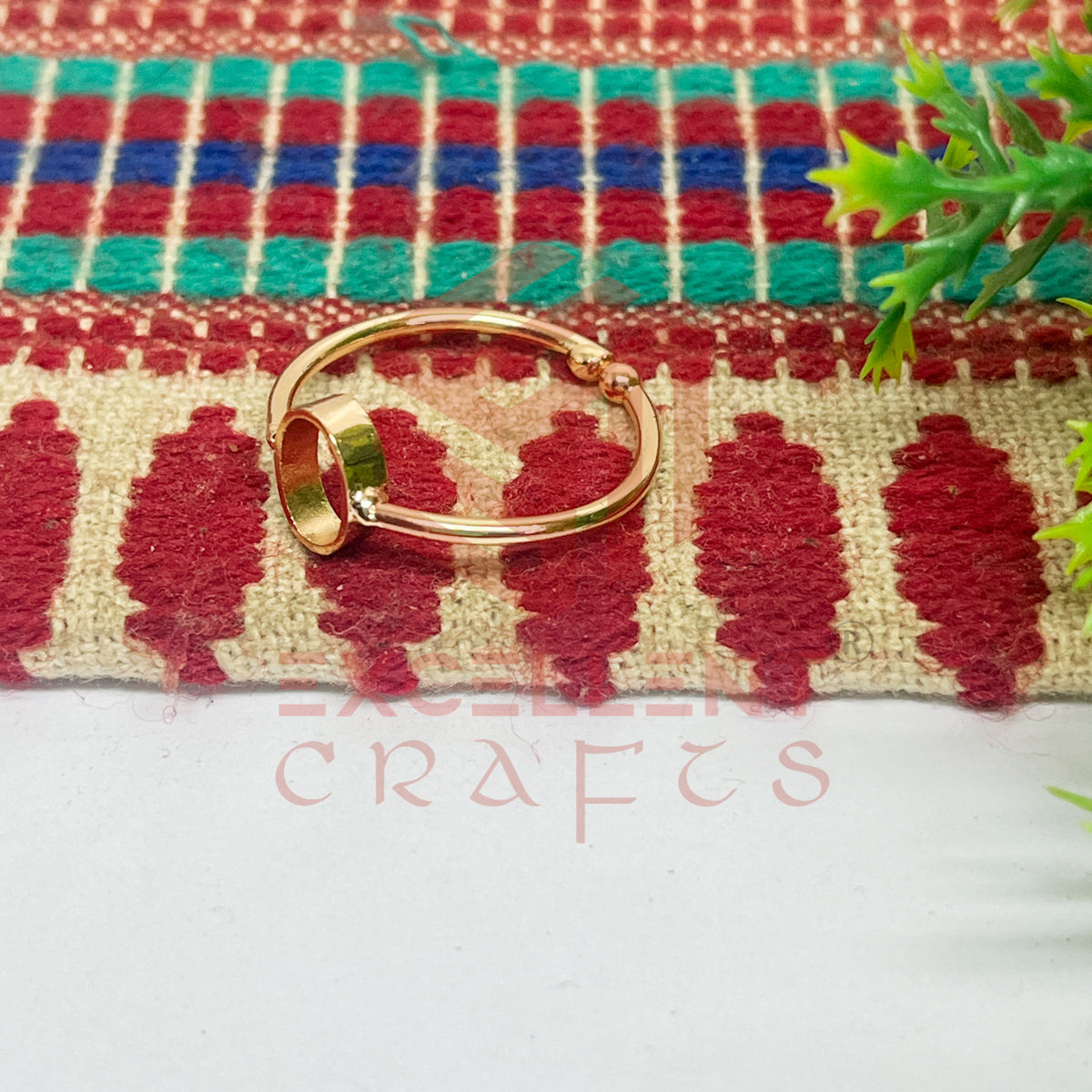 4x7mm Oval Brass Finger Ring