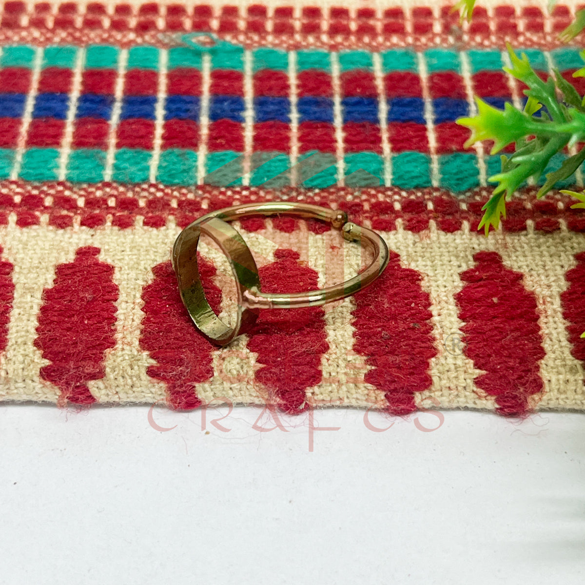 8x12mm Oval Brass Finger Ring