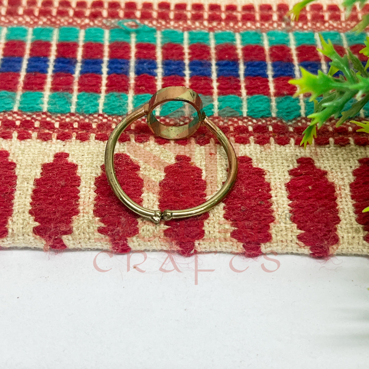 8x12mm Oval Brass Finger Ring
