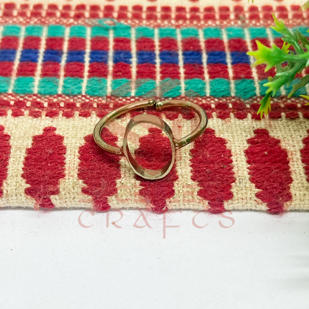 8x12mm Oval Brass Finger Ring