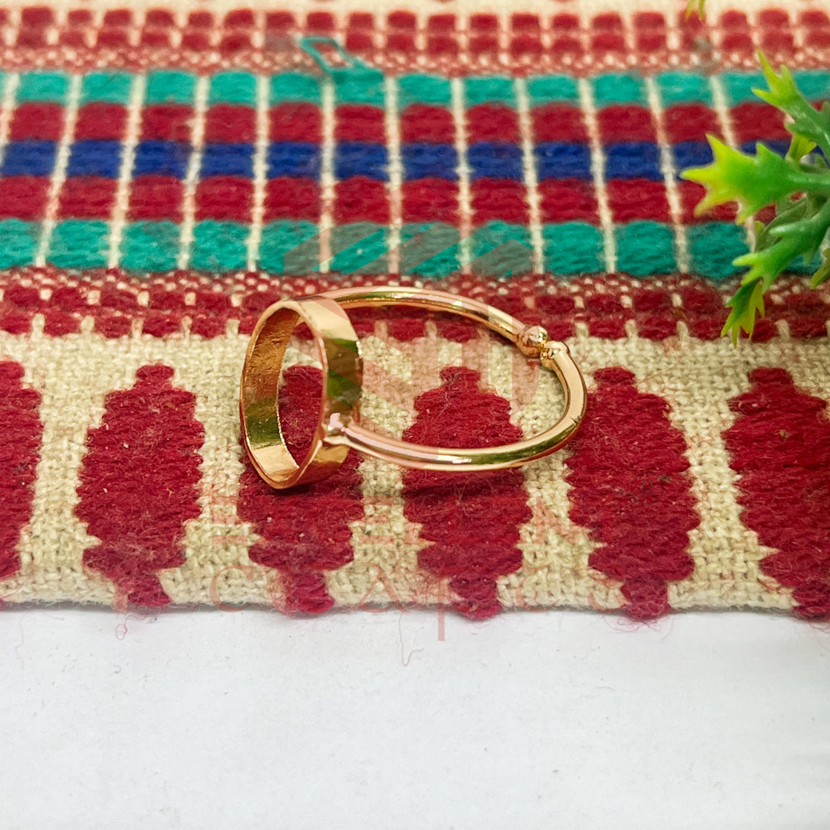 8x12mm Oval Brass Finger Ring