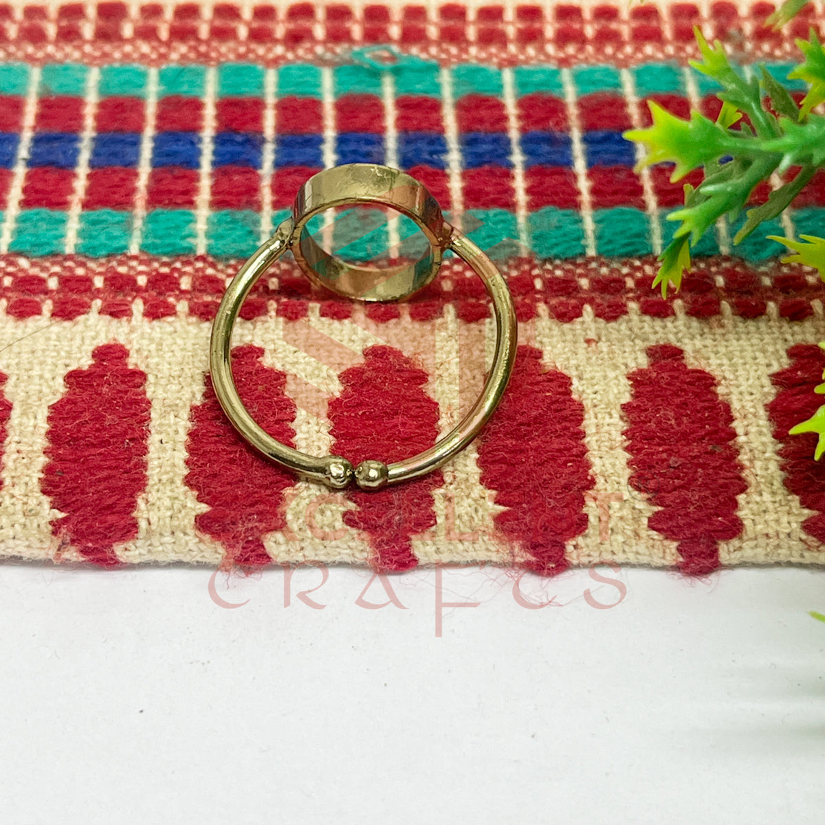 9x15mm Oval Brass Finger Ring