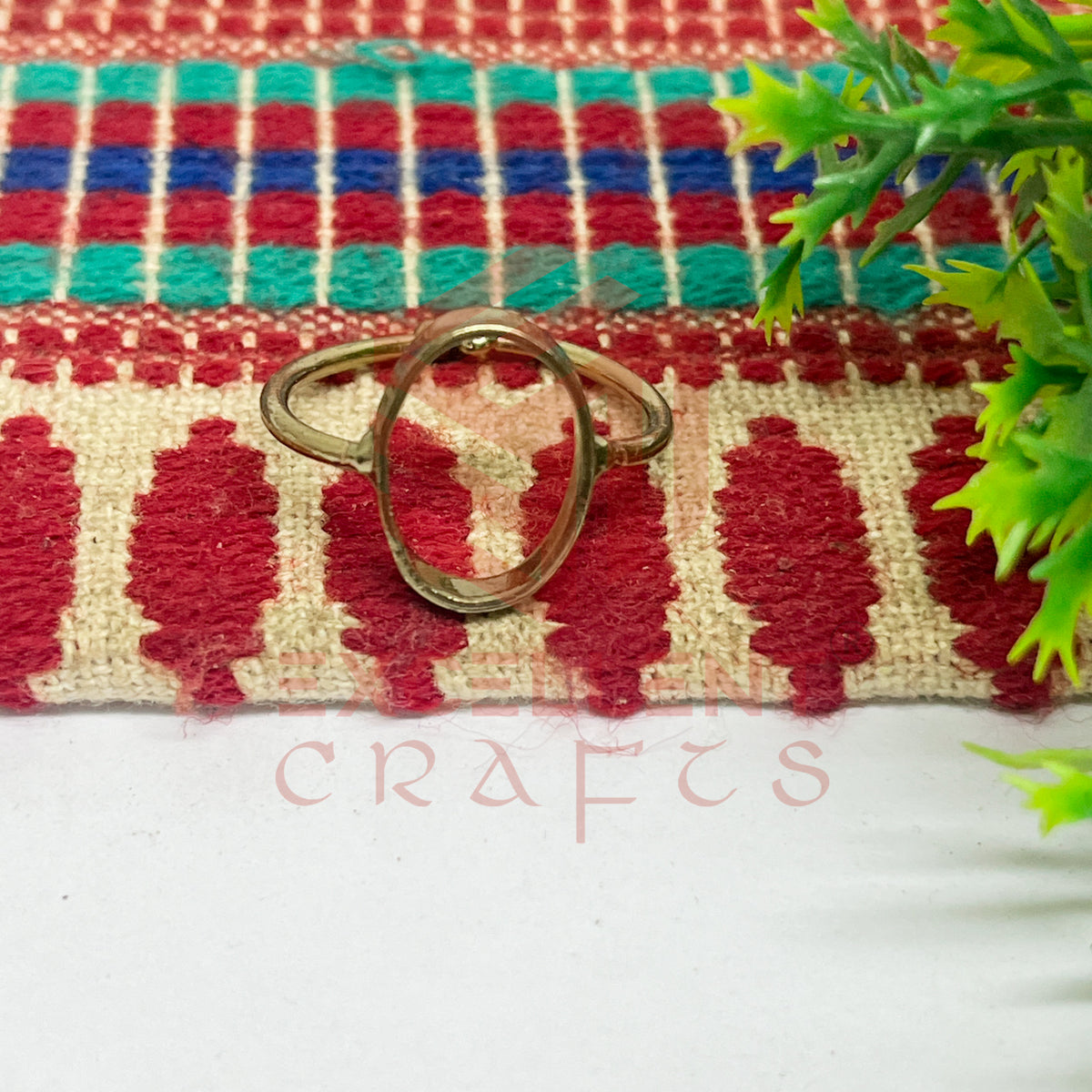 9x15mm Oval Brass Finger Ring