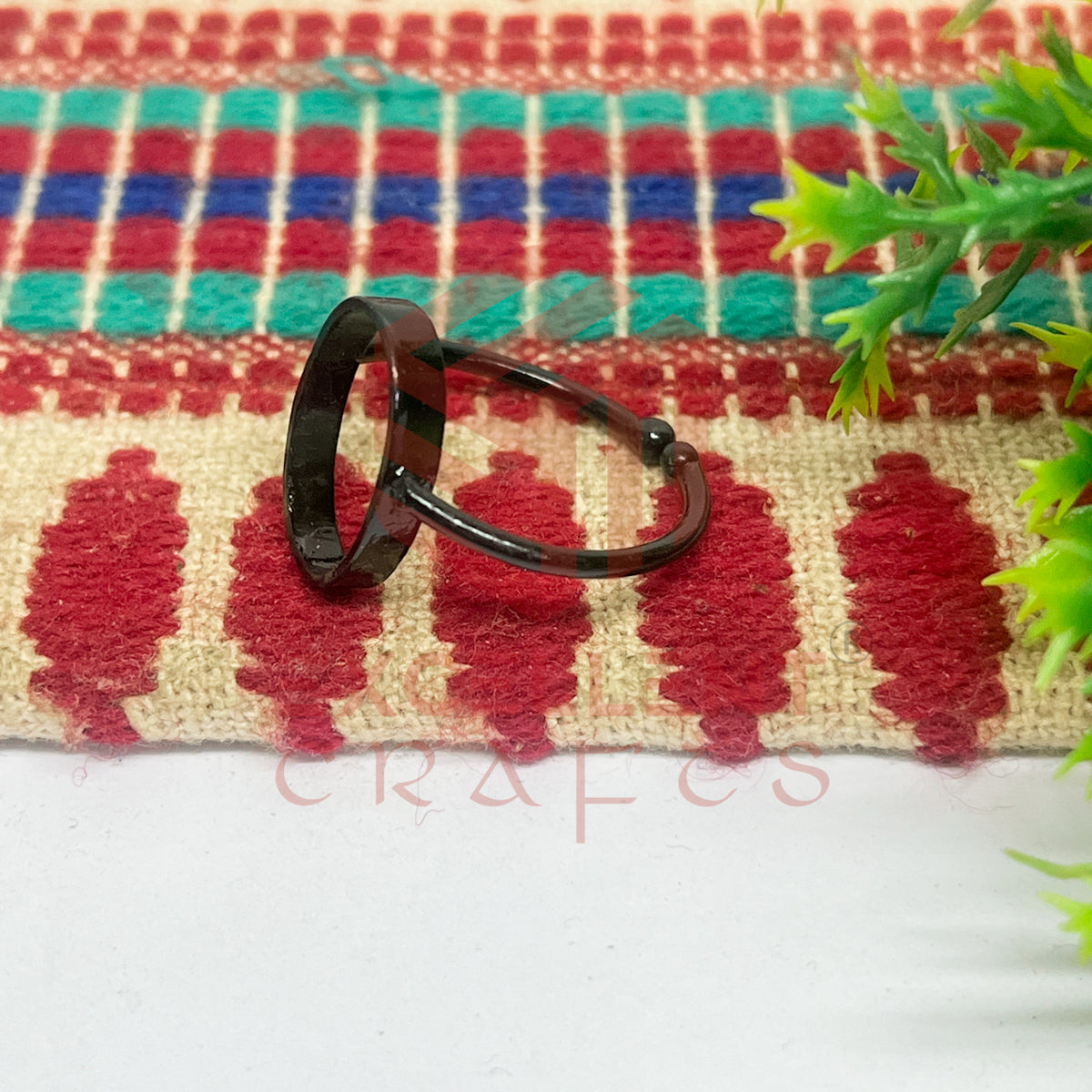 9x15mm Oval Brass Finger Ring