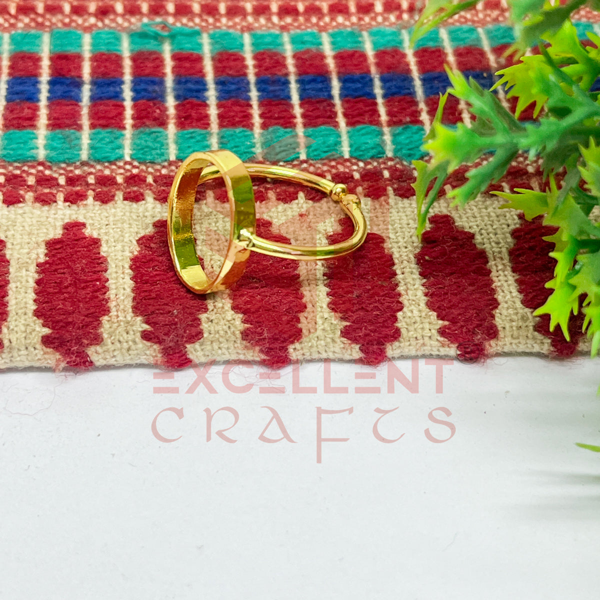 9x15mm Oval Brass Finger Ring