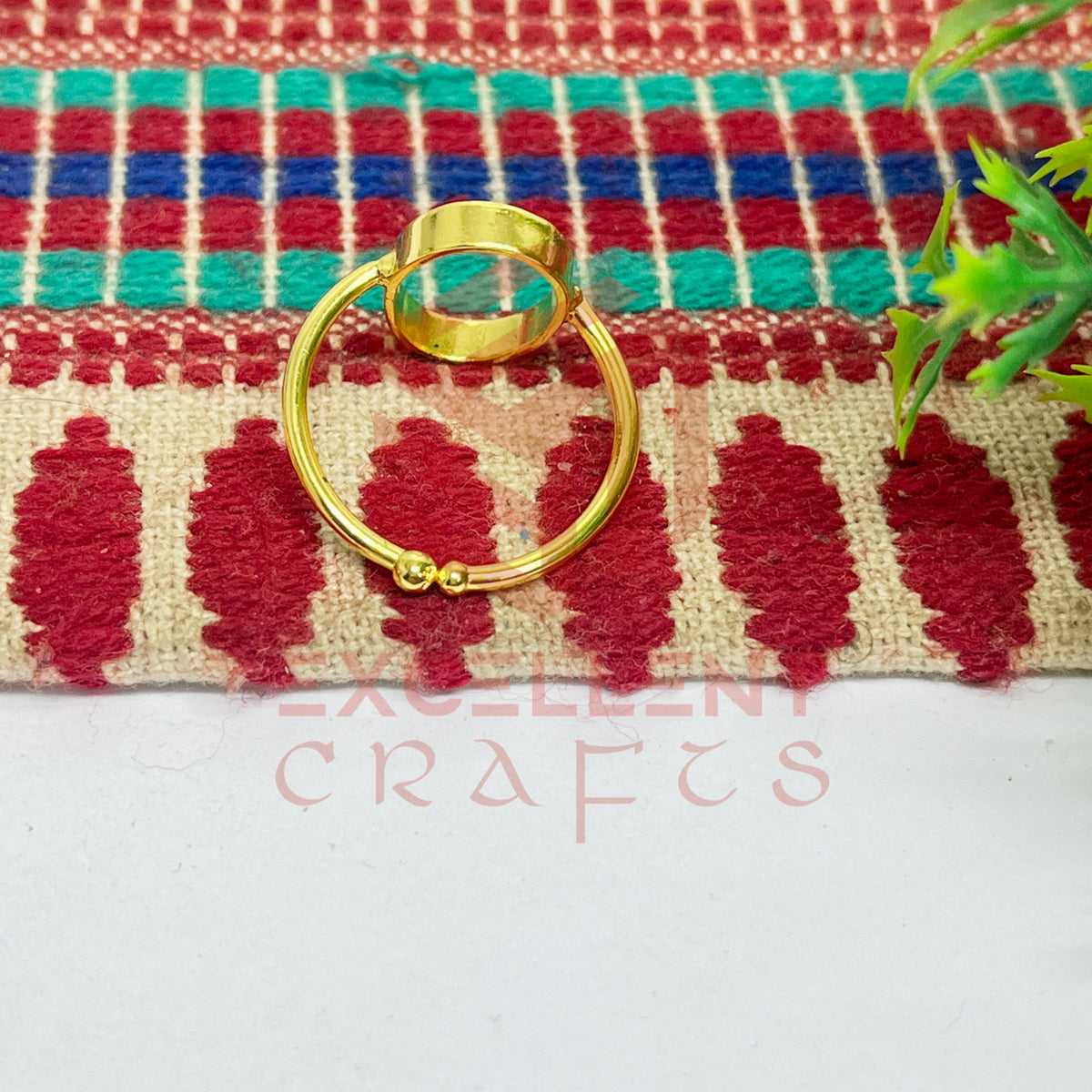 9x15mm Oval Brass Finger Ring