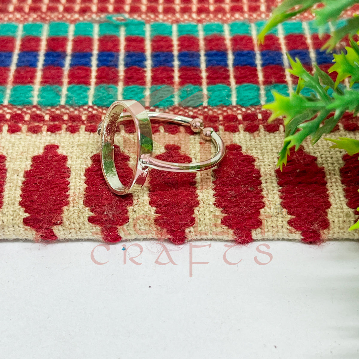 9x15mm Oval Brass Finger Ring