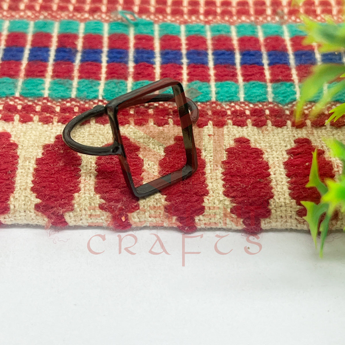 10x17mm Rectangle Brass Finger Ring