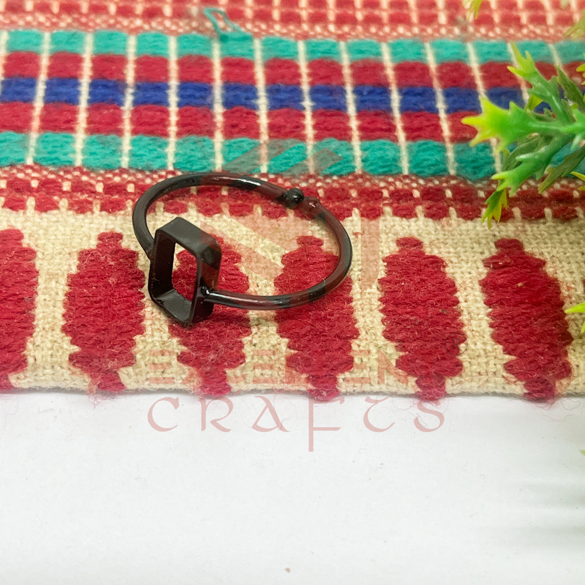 4x7mm Rectangle Brass Finger Ring