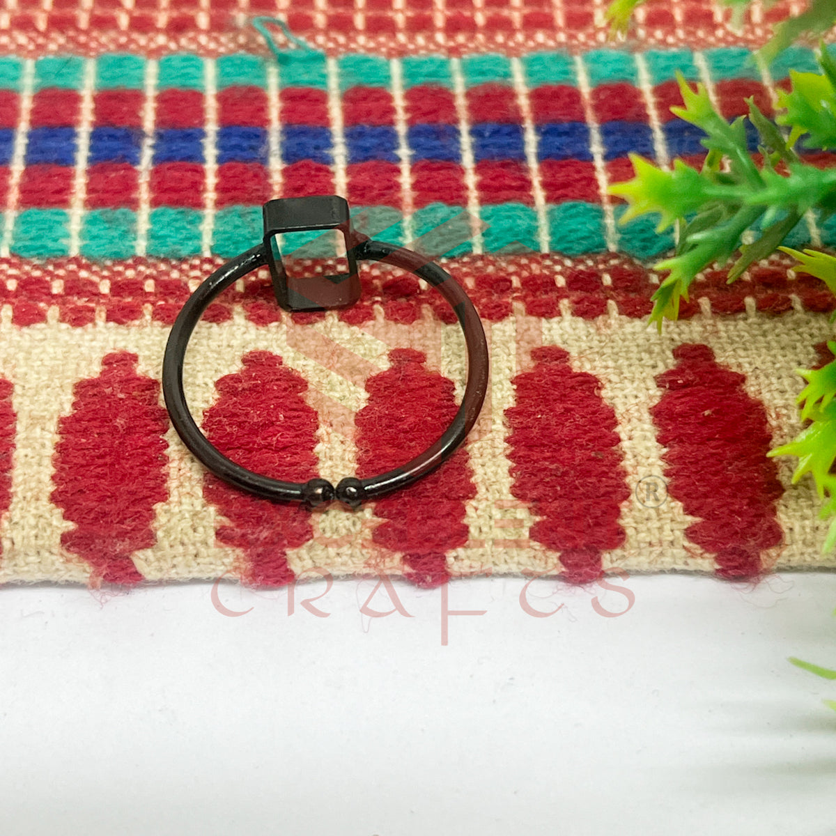 4x7mm Rectangle Brass Finger Ring