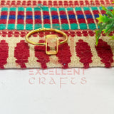 4x7mm Rectangle Brass Finger Ring