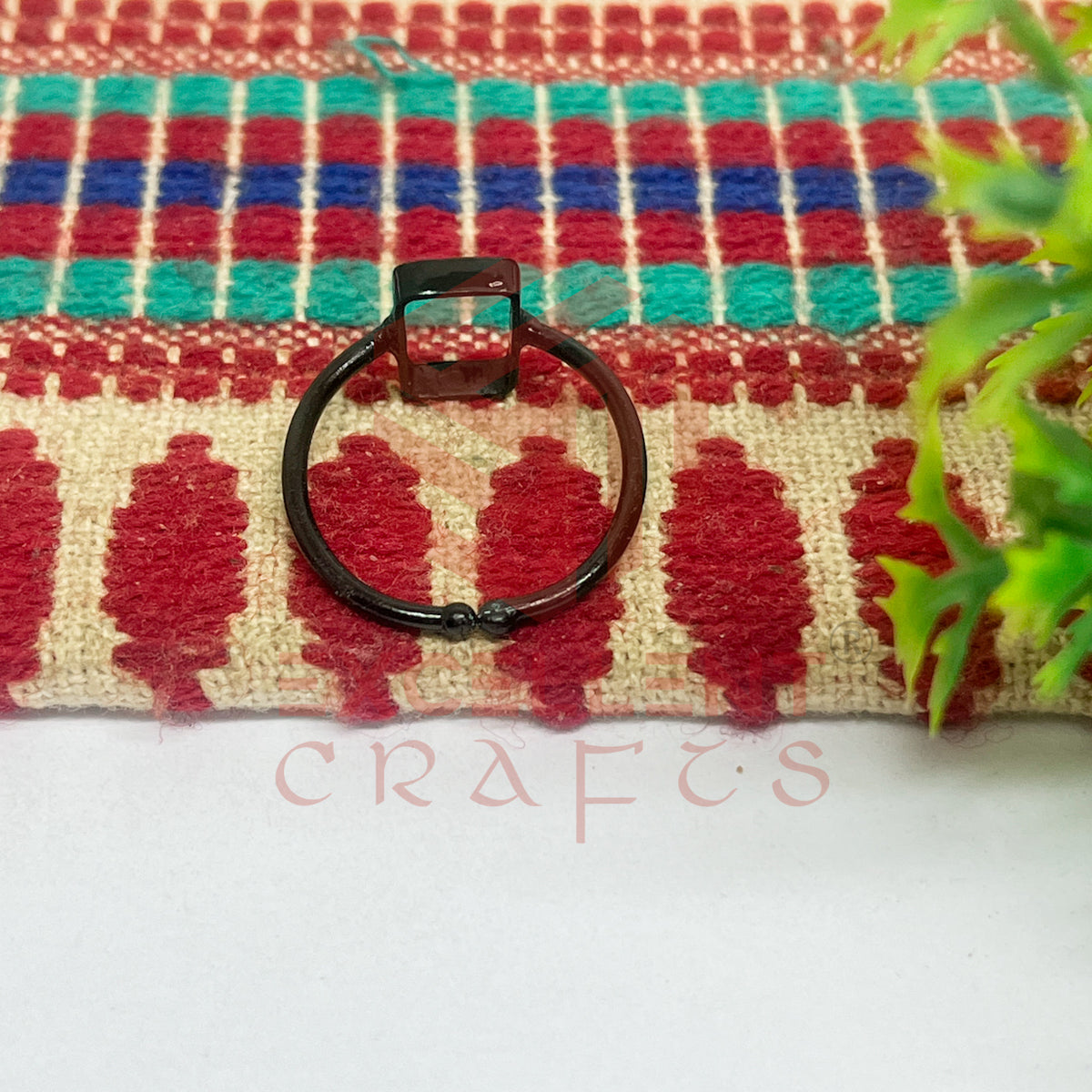 6x12mm Rectangle Brass Finger Ring