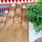 6x12mm Rectangle Brass Finger Ring