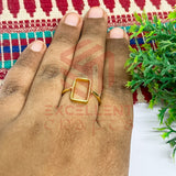 7x13mm Rectangle Brass Finger Ring