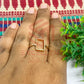 7x13mm Rectangle Brass Finger Ring