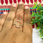 7x13mm Rectangle Brass Finger Ring
