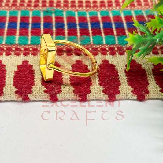 8x15mm Rectangle Brass Finger Ring