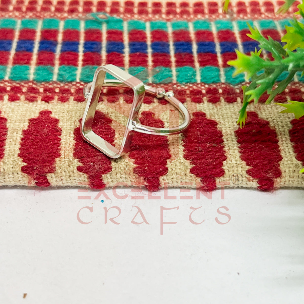 8x15mm Rectangle Brass Finger Ring
