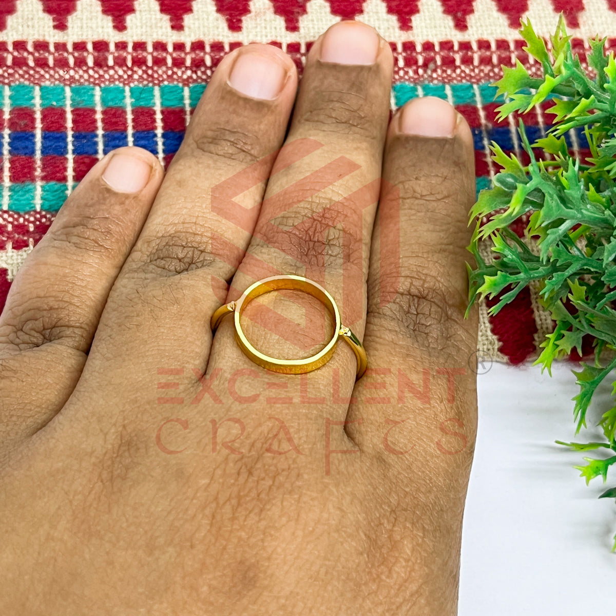12mm Round Brass Finger Ring