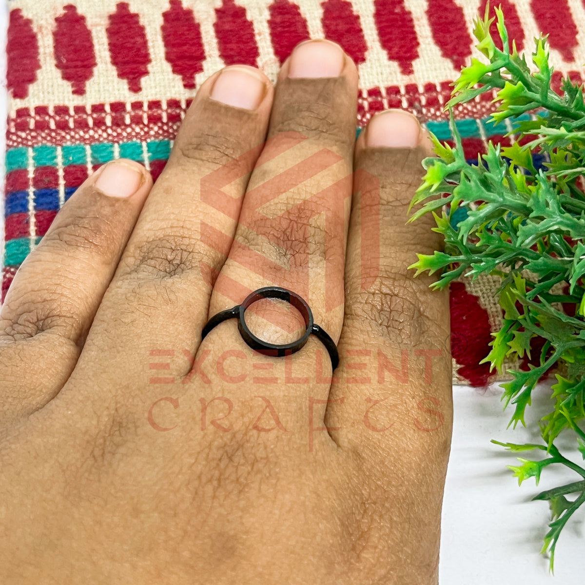 8mm Round Brass Finger Ring