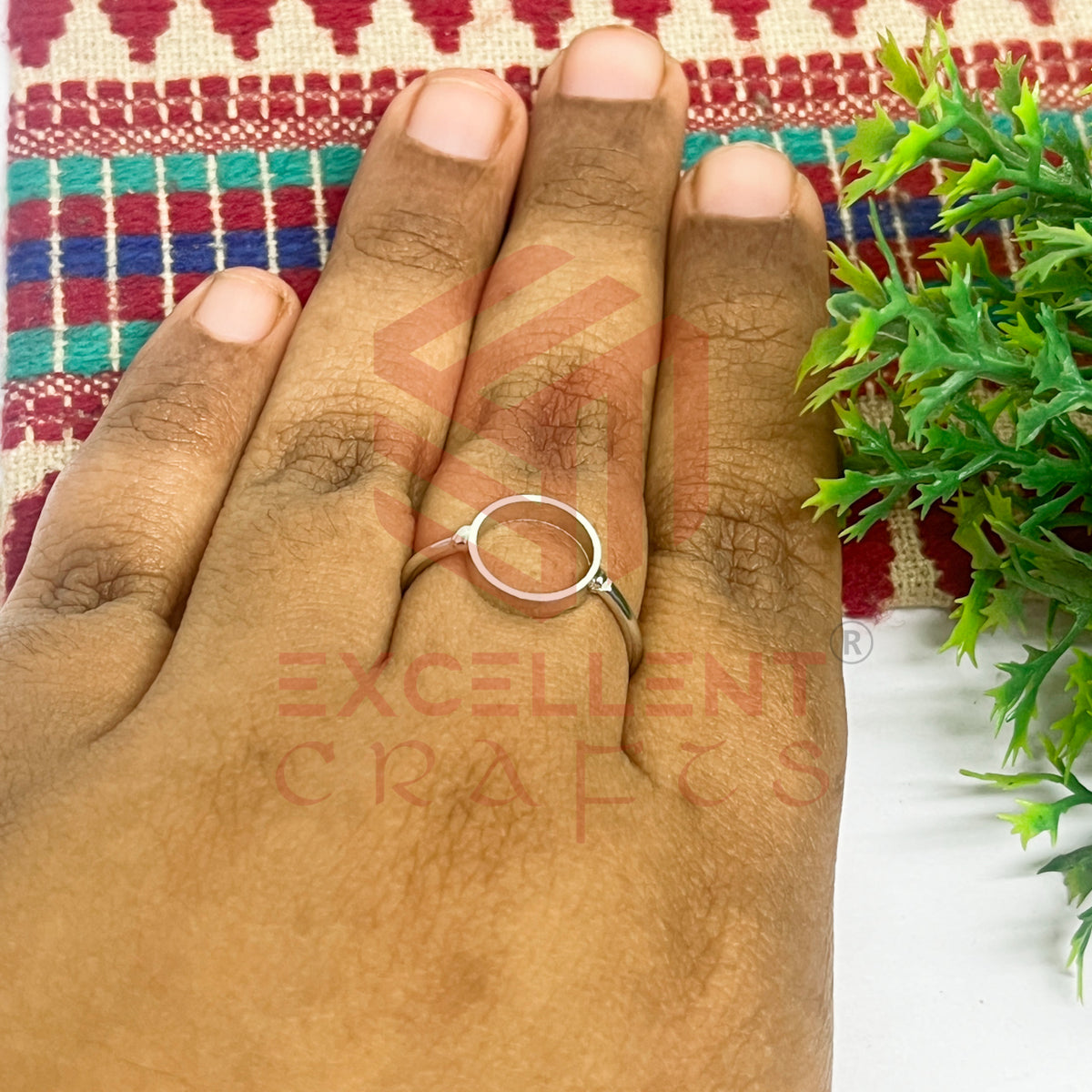 8mm Round Brass Finger Ring