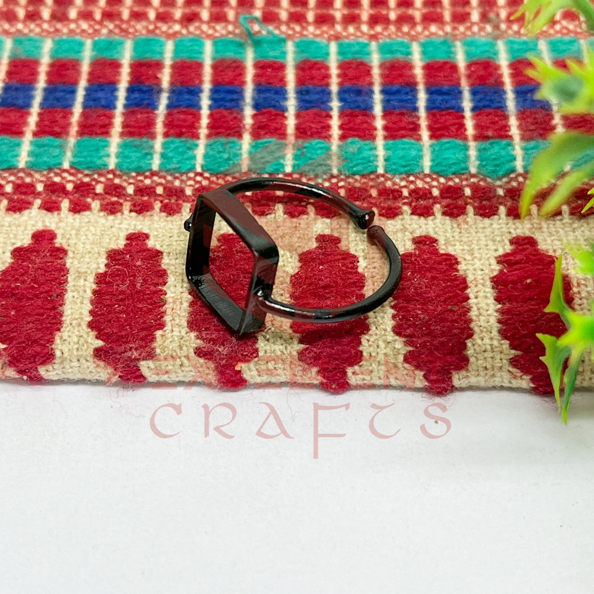 10x10mm Square Brass Finger Ring