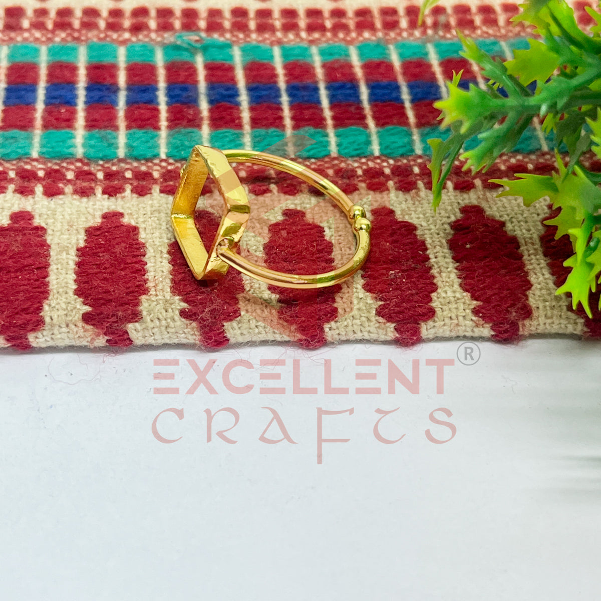 10x10mm Square Brass Finger Ring
