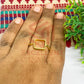 10x10mm Square Brass Finger Ring