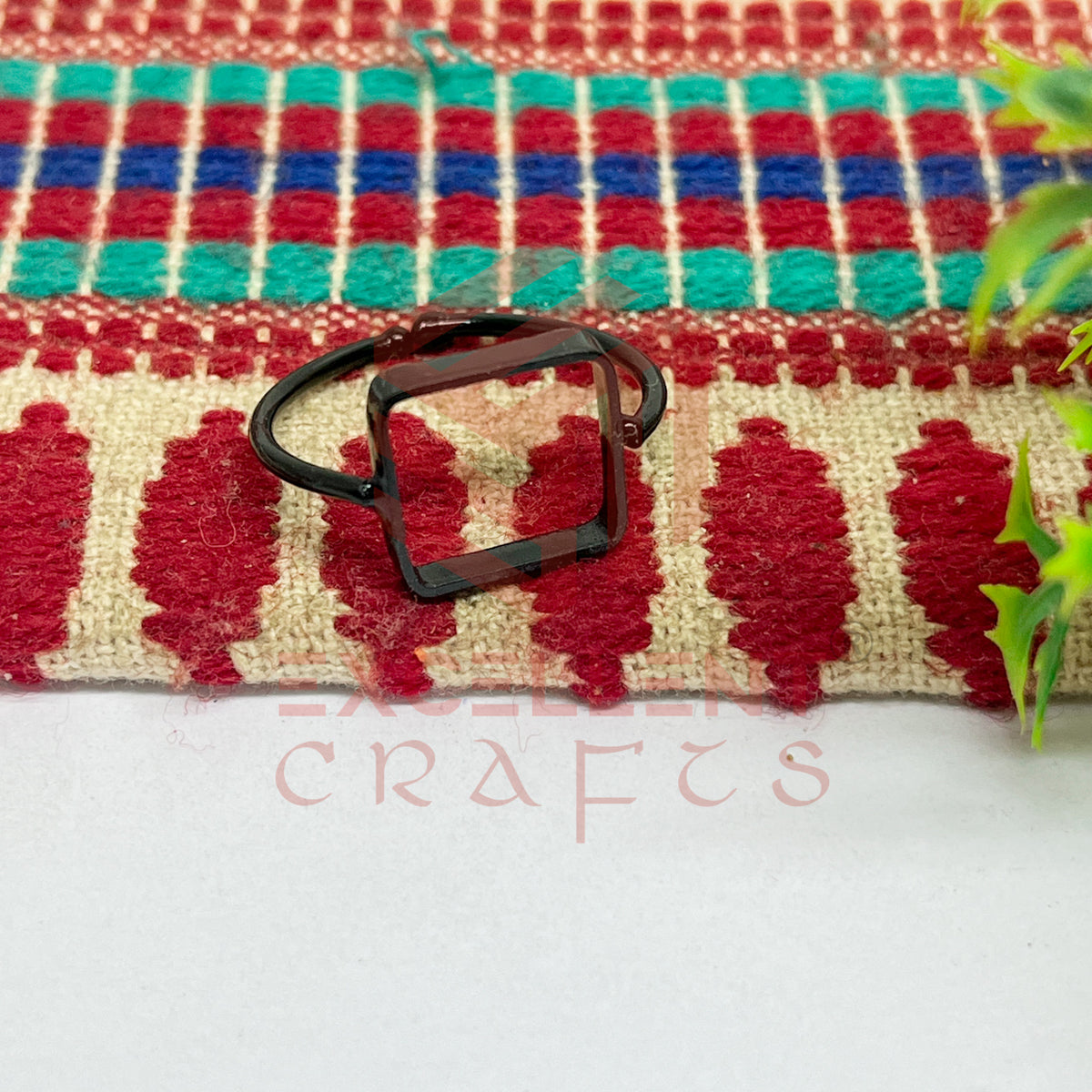 12x12mm Square Brass Finger Ring