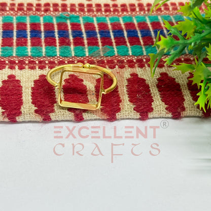 12x12mm Square Brass Finger Ring
