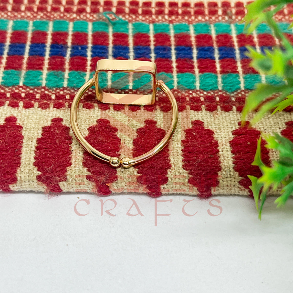 12x12mm Square Brass Finger Ring
