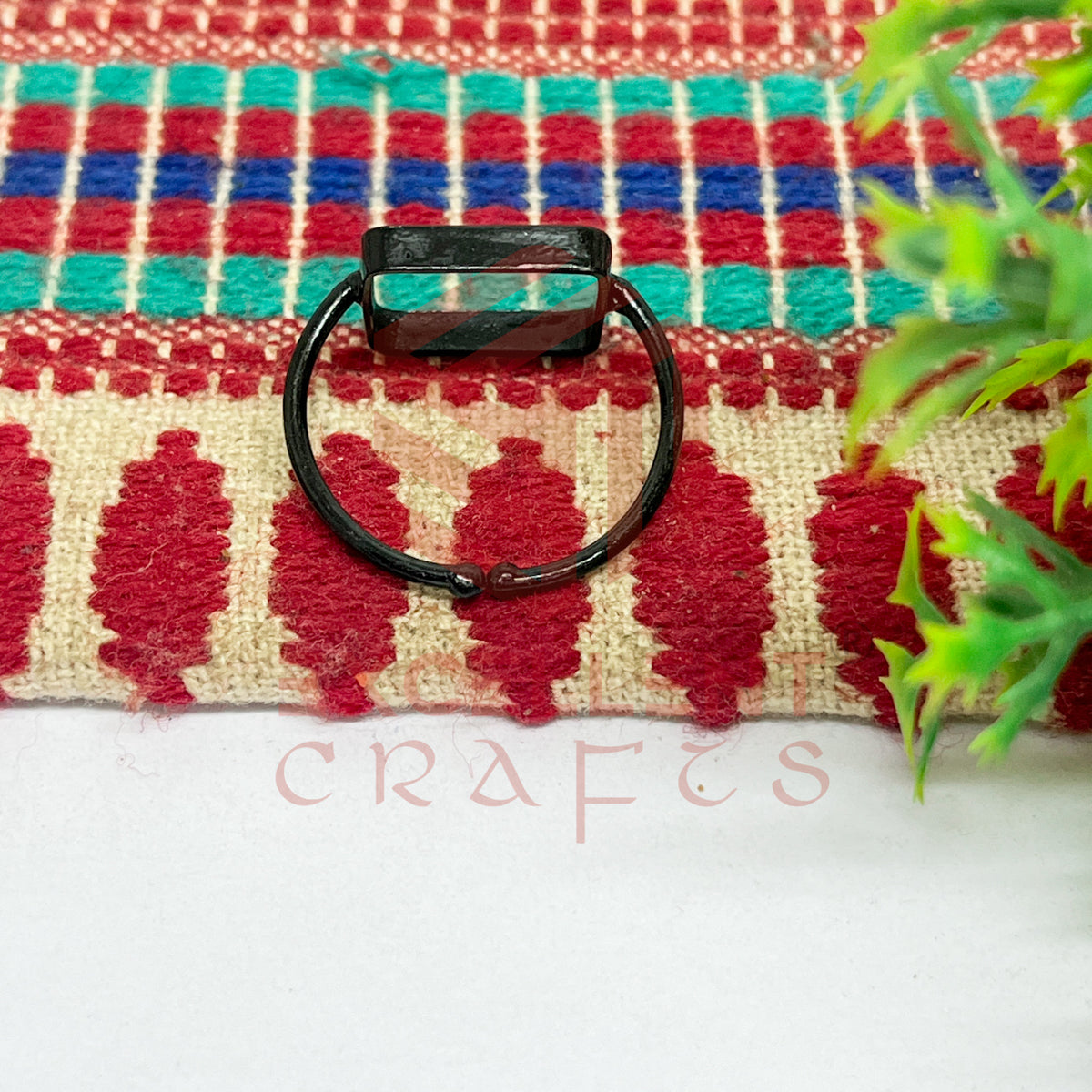 14x14mm Square Brass Finger Ring