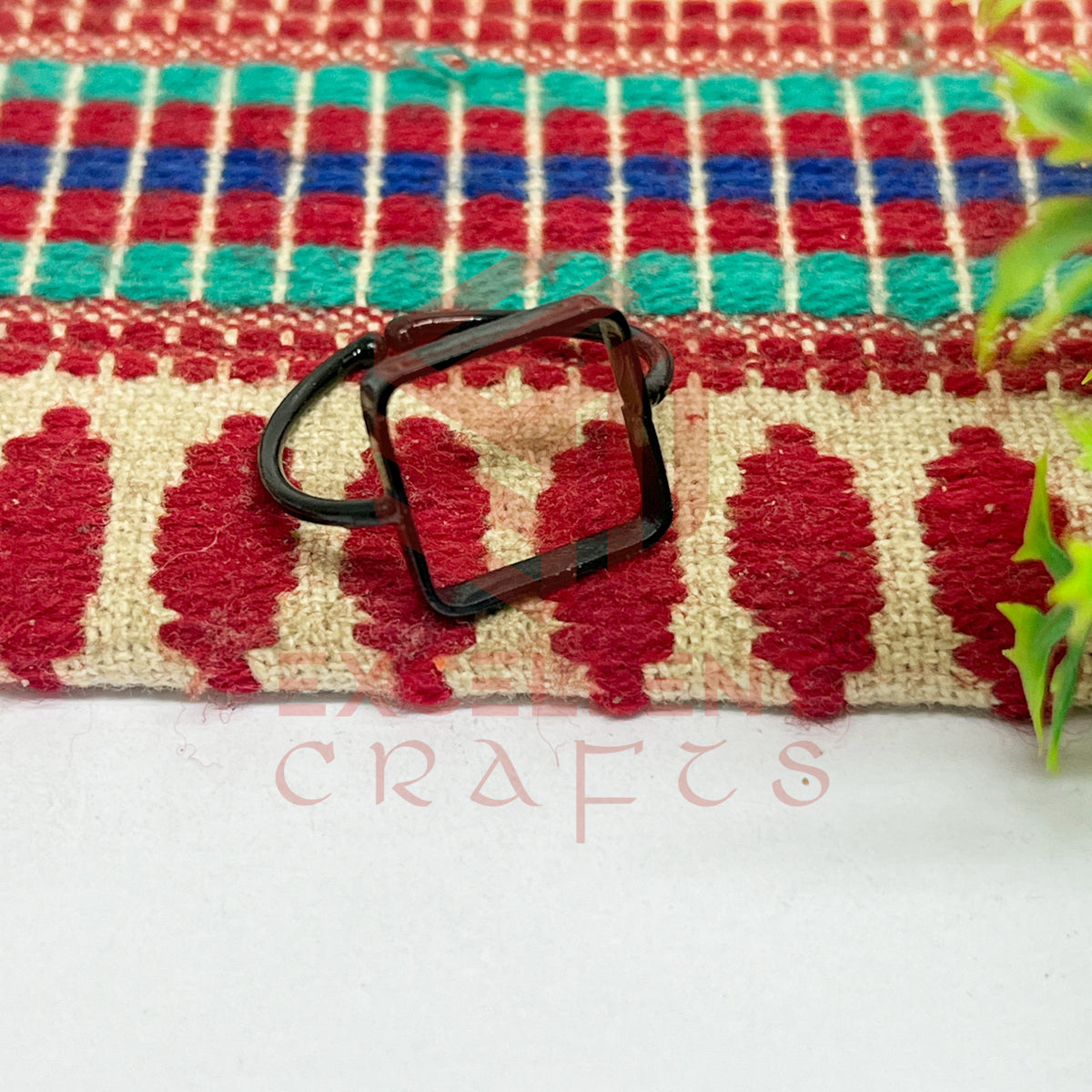 14x14mm Square Brass Finger Ring