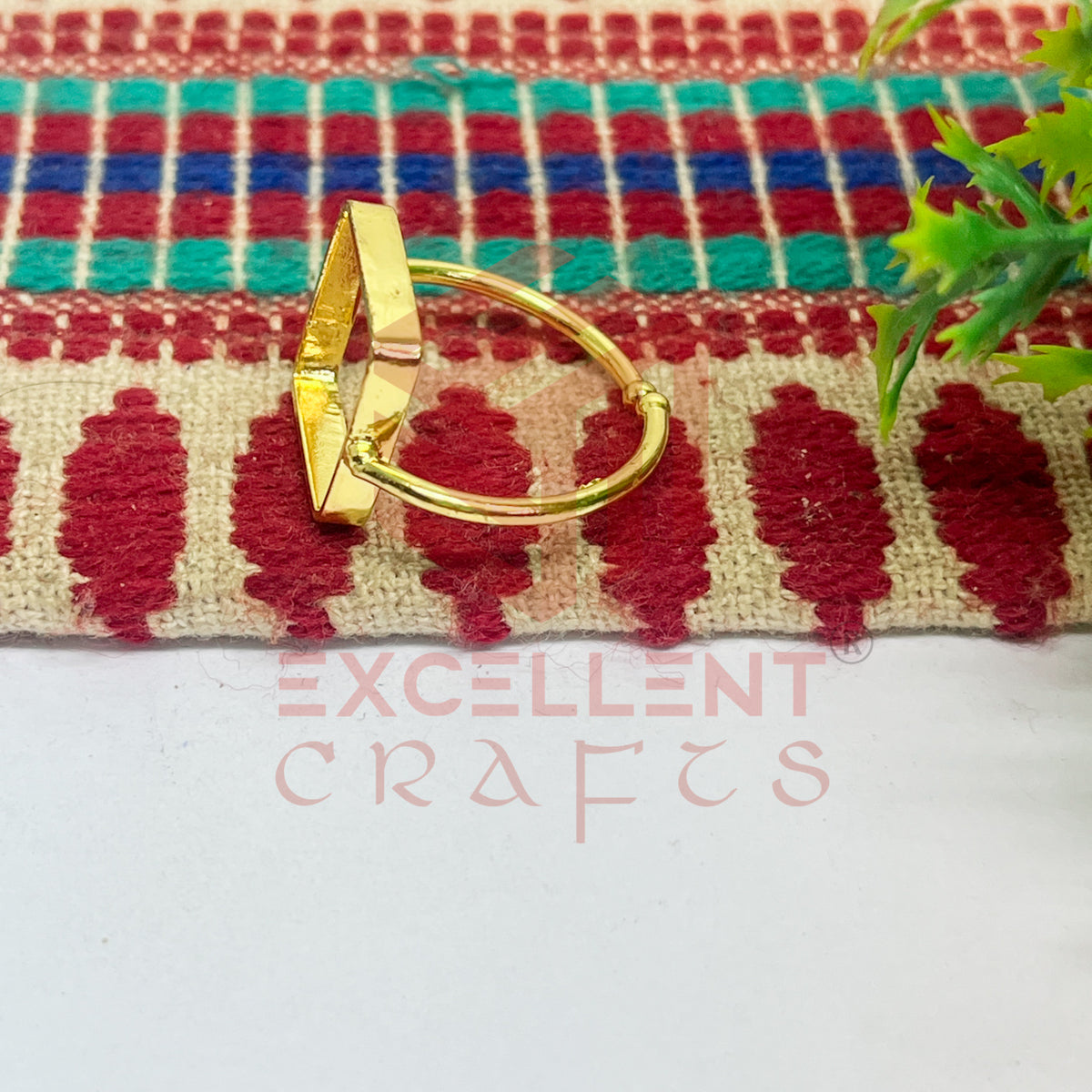 14x14mm Square Brass Finger Ring