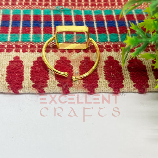 14x14mm Square Brass Finger Ring