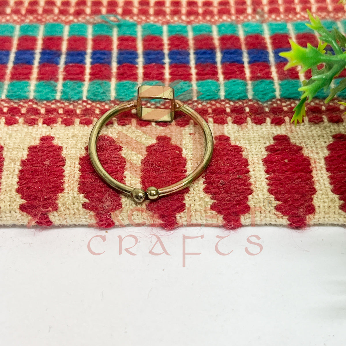 4x4mm Square Brass Finger Ring