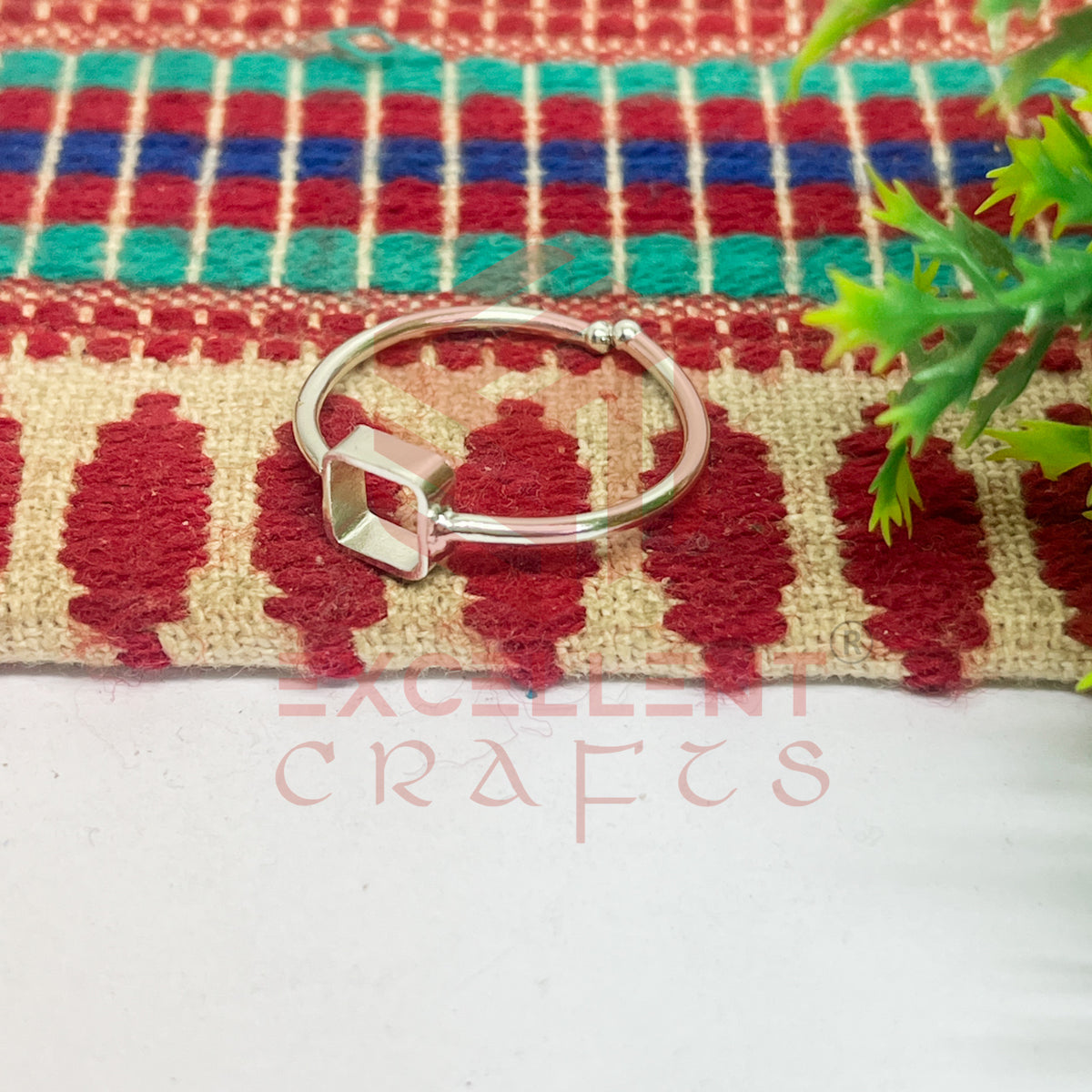 4x4mm Square Brass Finger Ring