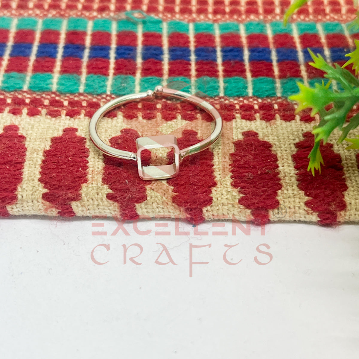 4x4mm Square Brass Finger Ring