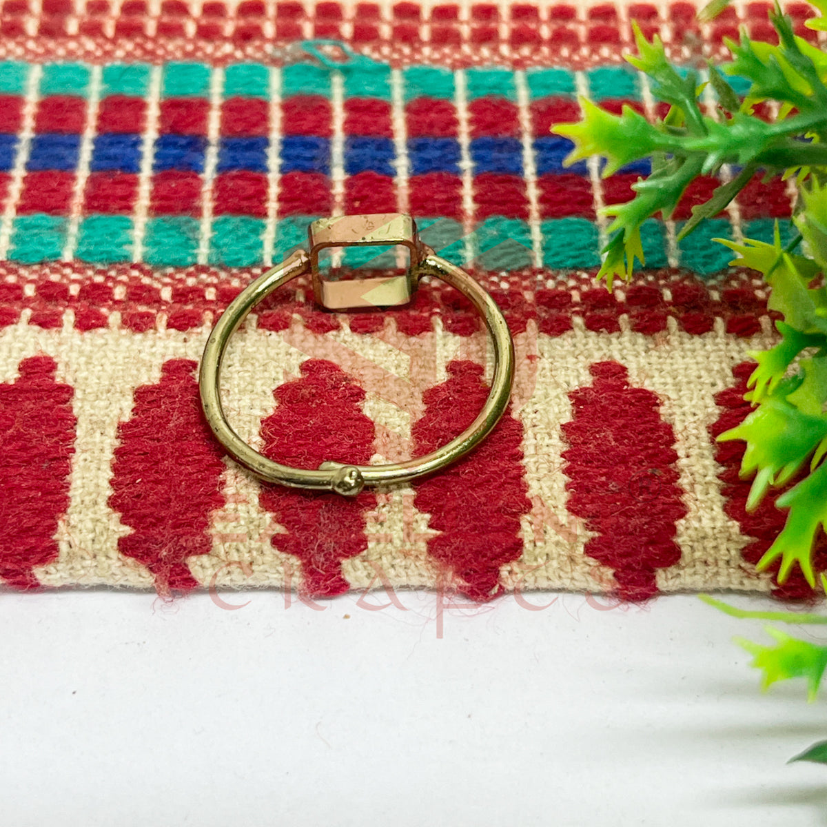 6x6mm Square Brass Finger Ring