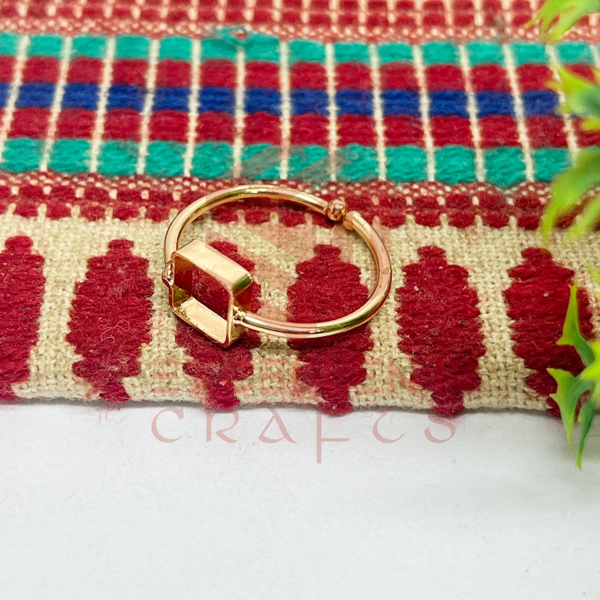 6x6mm Square Brass Finger Ring