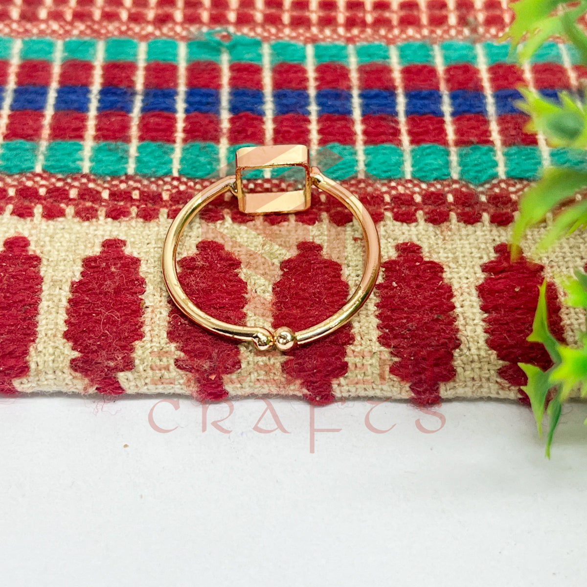 6x6mm Square Brass Finger Ring