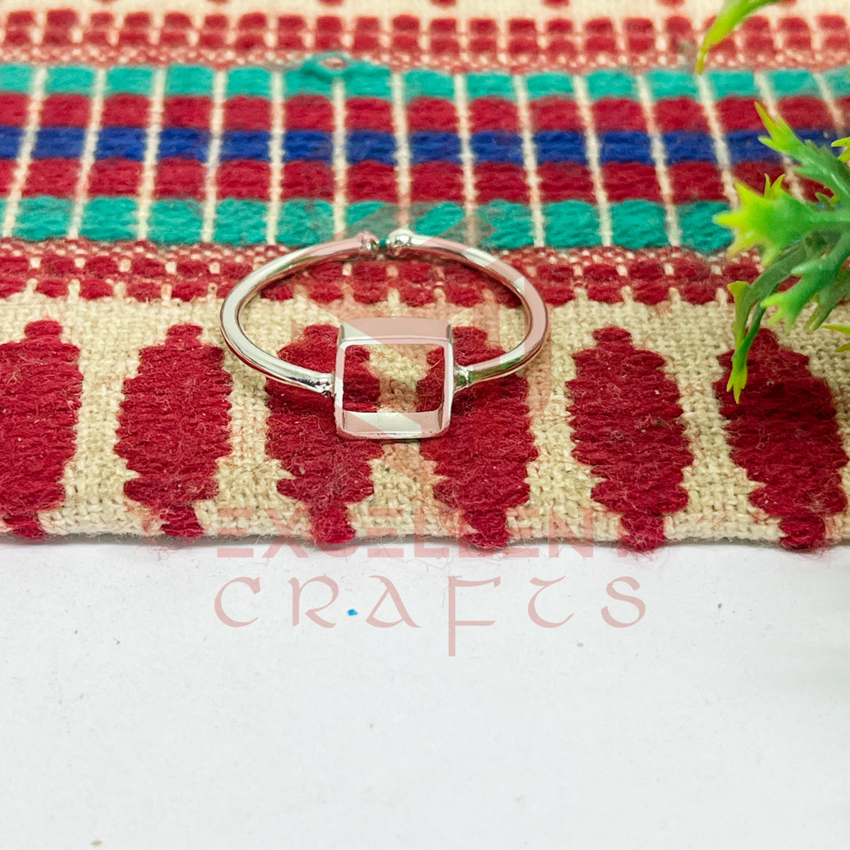 6x6mm Square Brass Finger Ring