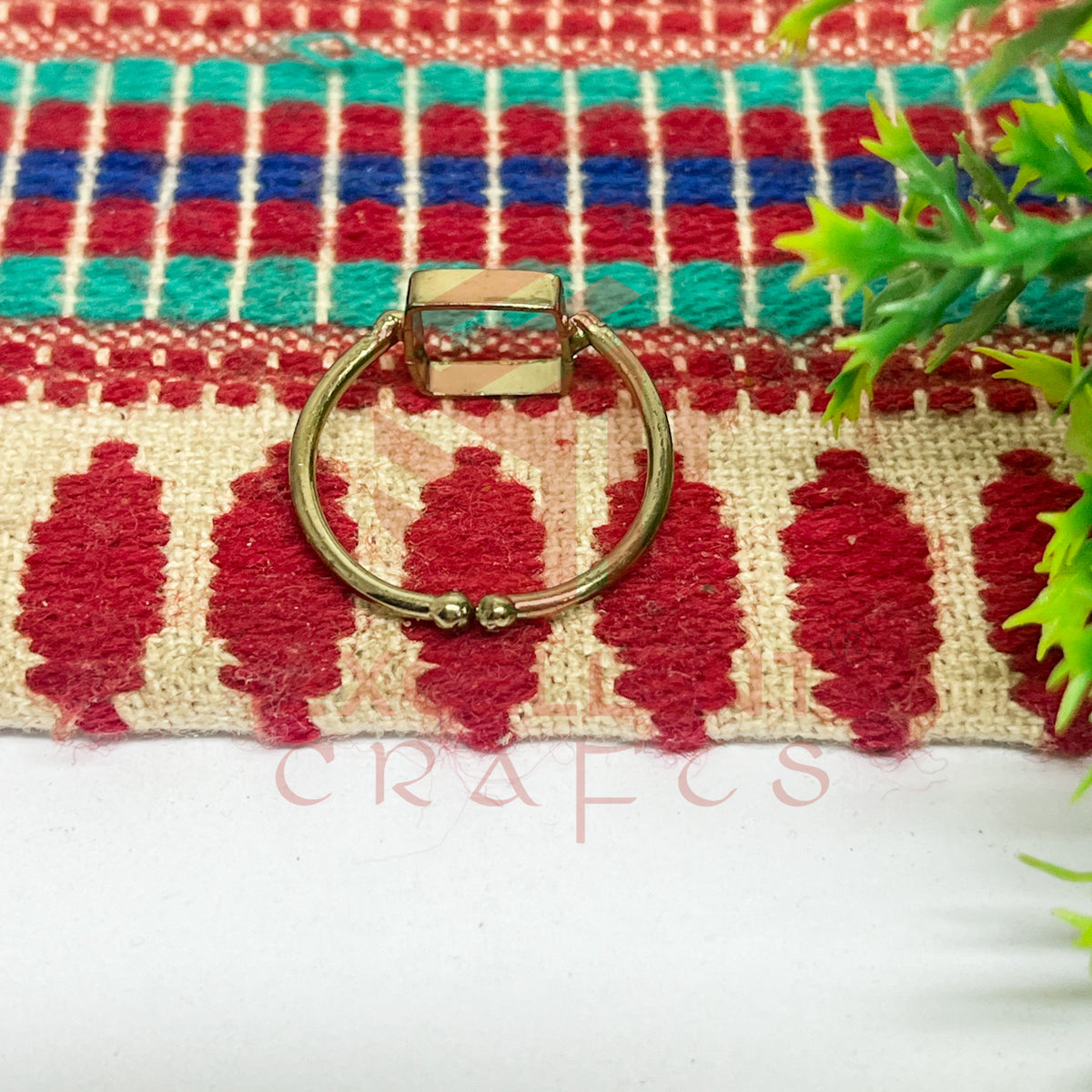 8x8mm Square Brass Finger Ring