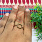 8x8mm Square Brass Finger Ring
