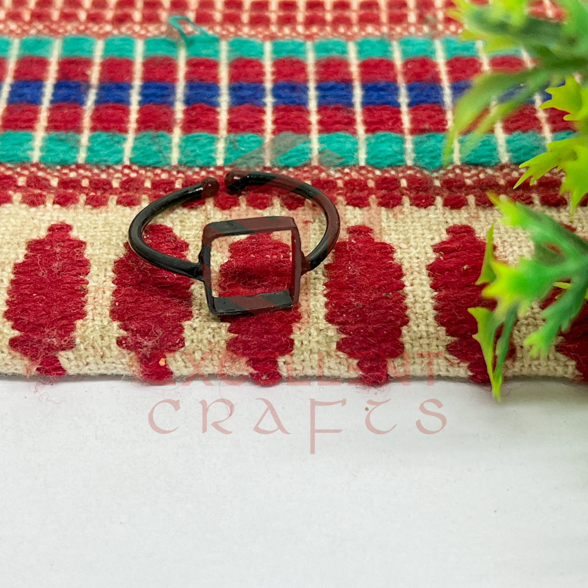 8x8mm Square Brass Finger Ring